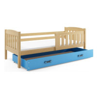Dětská postel KUBUS s úložným prostorem 80x160 cm - borovice Modrá