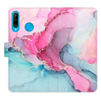 iSaprio flip pouzdro PinkBlue Marble pro Huawei P30 Lite