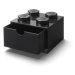 LEGO stolní box 4 se zásuvkou - černá