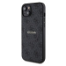 Zadní kryt Guess PU Leather 4G Colored Ring MagSafe pro Apple iPhone 15 Plus, černá