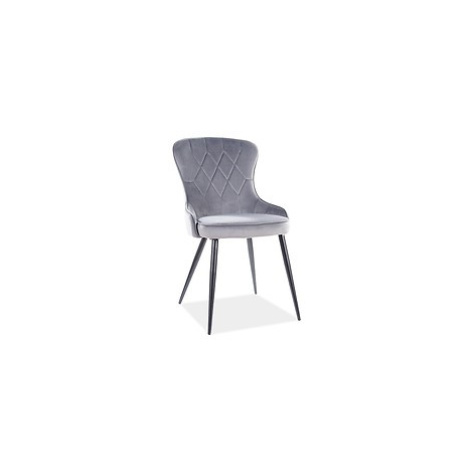 Signal Jídelní židle LOTUS VELVET SIGNAL - židle/ křesla: kov černý/ šedá Bluvel 14