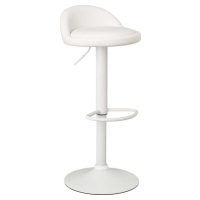 Bílé barové židle s nastavitelnou výškou z imitace kůže v sadě 2 ks (výška sedáku 72 cm) – Casa 