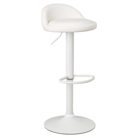 Bílé barové židle s nastavitelnou výškou z imitace kůže v sadě 2 ks (výška sedáku 72 cm) – Casa  Casa Selección