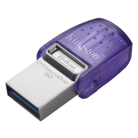 Kingston DataTraveler microDuo 3C, 64GB, fialová - DTDUO3CG3/64GB