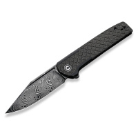 Civivi Cachet C20041B-DS1 Black Micarta Damascus Diamond Patterned