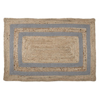 Jutový koberec - rohožka BERRY naturel/šedá 60x90 cm France