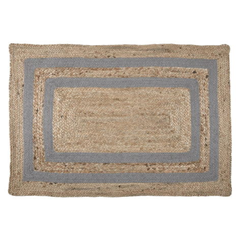 Jutový koberec - rohožka BERRY naturel/šedá 60x90 cm France SM France