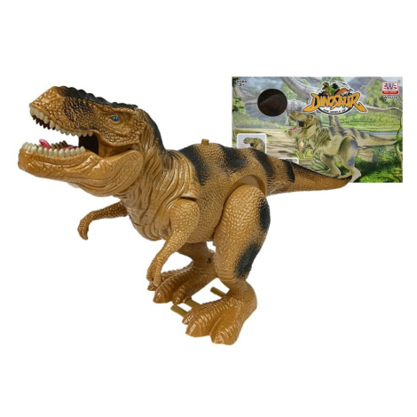 mamido Dinosaurus Tyrannosaurus Rex se zvukovými a svítícími efekty hnědý