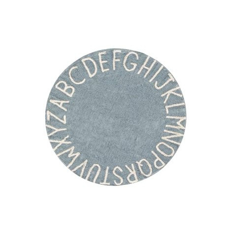 Přírodní koberec, ručně tkaný Round ABC Vintage Blue-Natural 150 × 150 o cm Lorena Canals