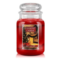 Country Candle Svíčka ve skleněné dóze, Veselé Vánoce, 680 g