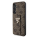 Zadní kryt Guess PU Grip Stand 4G Strass Triangle Metal Logo pro Samsung Galaxy S24+, brown