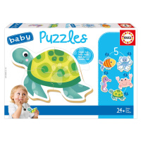 Baby puzzle Mořská zvířátka Educa 5obrázkové od 24 měsíců