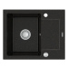 MEXEN Enzo granitový dřez 1-mísa dřez s vypouštěním krátký Board 576x465 mm, černá / kovové zlat