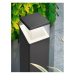 NOVA LUCE venkovní sloupkové svítidlo LOCK hliník tmavě šedá bílý a čirý akrylový difuzor LED 12