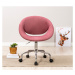 Čalouněná židle na kolečkách celeste - růžová