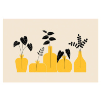 Ilustrace Pot plant set. Houseplant art. Collection, doit, (40 x 26.7 cm)