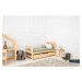 Domečková patrová dětská postel z masivního dřeva 90x200 cm v přírodní barvě Mila DMP Rozměr: 14