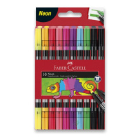 Dětské oboustranné fixy Faber-Castell Neon - 10 barev