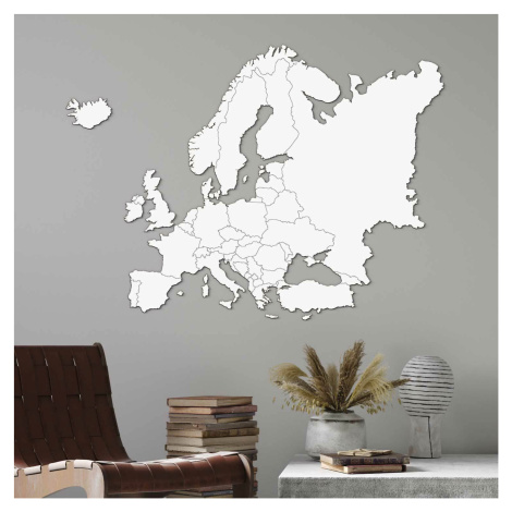 Dřevěná mapa Evropy na zeď - s hranicemi států DUBLEZ