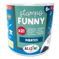 Dětská razítka Stampo Funny, 21 ks - Piráti Aladine