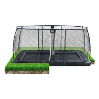 EXIT TOYS Dynamická přízemní trampolína 275 x 458 cm s ochrannou sítí - černá