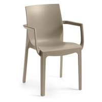 ROJAPLAST Židle zahradní EMMA ARMCHAIR, taupe