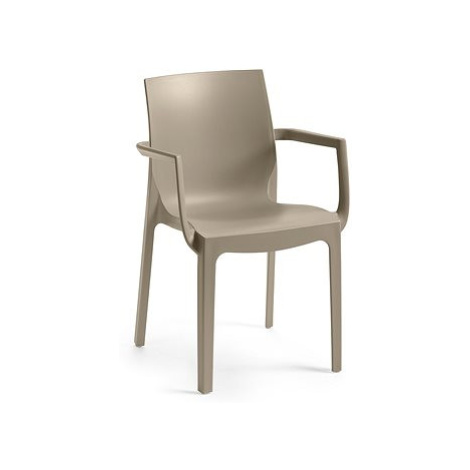 ROJAPLAST Židle zahradní EMMA ARMCHAIR, taupe