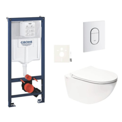 Závěsný wc set do lehkých stěn / předstěnová montáž Swiss Aqua Technologies Infinitio SIKOGRSIN1 GROHE