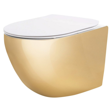 REA Závěsná WC mísa Carlo Mini Tornado NFQ GOLD WHITE REA-C6006