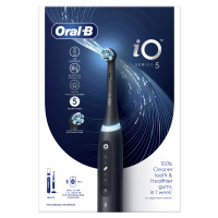 Oral-B iO 5 Černý Elektrický Zubní Kartáček, 1 Kartáčková Hlava, 1 Cestovní Pouzdro