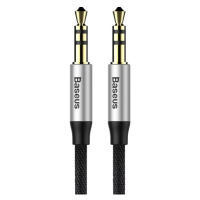 Kabel Baseus Yiven Audio Cable mini jack 3,5mm AUX, 1m (Black+Silver) (6953156257184)