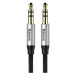 Kabel Baseus Yiven Audio Cable mini jack 3,5mm AUX, 1m (Black+Silver) (6953156257184)