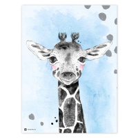 Obraz do dětského pokoje - Barevný se žirafou