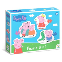 Puzzle Prasátko Peppa Rodina 3v1