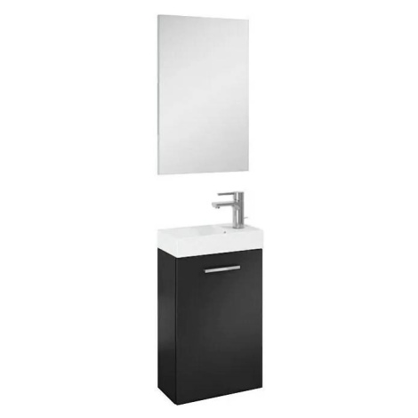 German Sada koupelnového nábytku 40 cm / spodní skříňka / umyvadlo / zrcadlo / matná černá