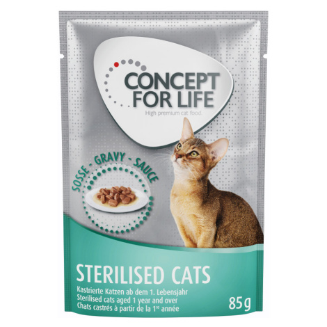 Concept for Life kapsičky, 24 x 85 g - 20 + 4 zdarma! - Sterilised Cats v omáčce