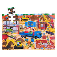 Bigjigs Toys Podlahové puzzle Staveniště 48dílků