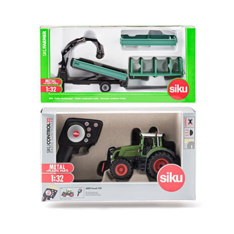 SIKU Control - RC traktor Fendt 939 s ovladačem + zelený přívěs Oehler 1:32