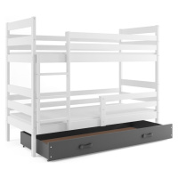 BMS Dětská patrová postel ERYK | bílá Barva: bílá / šedá, Rozměr: 160 x 80 cm