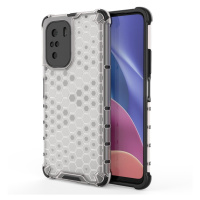 Honeycomb pancéřové pouzdro se silikonovým rámem pro Xiaomi Poco F3 / Mi 11i transparent