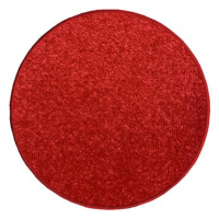 Kusový koberec Eton červený kruh