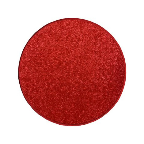 Kusový koberec Eton červený kruh Vopi