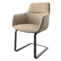 DELIFE Jídelní židle Pejo-Flex béžová vintage konzolová podnož plochá černá