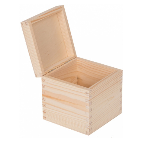 FK Dřevěná krabička - 13x13x13,5 cm, Přírodní