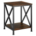 tectake 404358 odkládací stolek carlton 40,5x40,5x52,5cm - Industriální dřevo tmavé, rustikální 