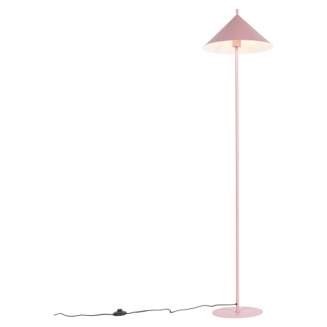 Designová stojací lampa růžová - Triangolo QAZQA