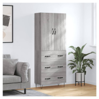 vidaXL Skříň highboard šedá sonoma 69,5 x 34 x 180 cm kompozitní dřevo