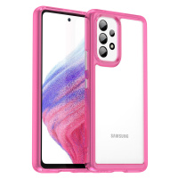 Silikonové pouzdro Space s barevným rámem na Samsung Galaxy A53 5G Pink