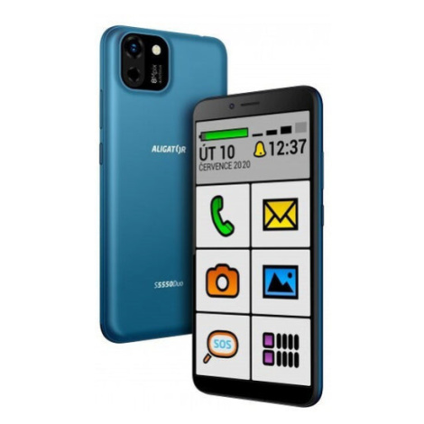 Aligator S5550 Senior, modrá - Mobilní telefon