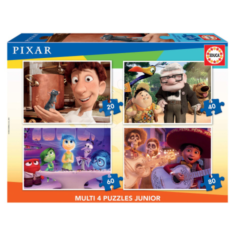 Puzzle Pixar 2 Disney Multi 4 Junior Educa 20-40-60-80 dílků od 4 let